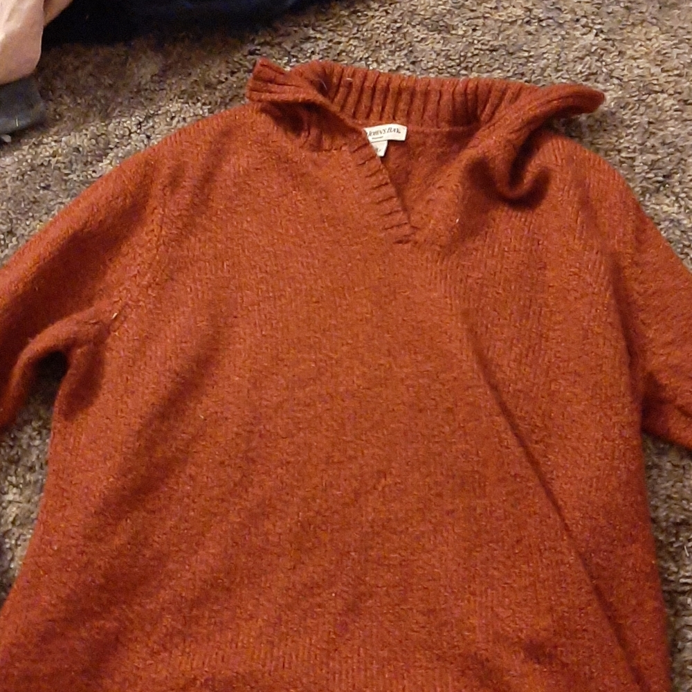 Red Knit Sweatshirt